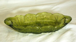 Lily Pons Avocado Green Oval Dish Indiana Glass - £11.64 GBP
