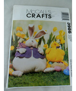 McCall 3986 Bunny Rabbit &amp; Chick Plush Stuffed Easter Uncut Factory Folded - $6.71 CAD