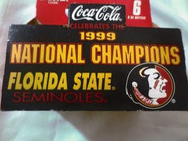 Coca Cola Classic 6 Pack 1999 Florida State National Champs Carrier 8oz Used - £1.98 GBP