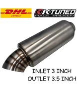 K-Tuned Turndown Muffler 304 Stainless Steel Brushed Finishing In 3 " Out 3.5" U - $189.90