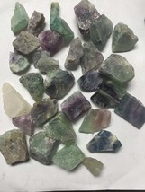 1+lb Purple/Green/Blue Fluorite Rough Crystals Wholesale - £7.90 GBP