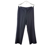 Rafaella Womens Dress Pants Size 10 Black Mid Rise Flat Front Straight Leg - £14.71 GBP