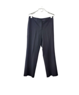 Rafaella Womens Dress Pants Size 10 Black Mid Rise Flat Front Straight Leg - £14.70 GBP