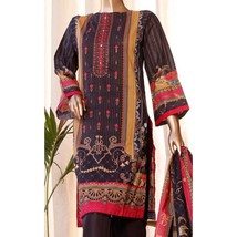 Bin Saeed Cotton Embroidered Floral Ready Made Lawn Dress XL - £29.52 GBP