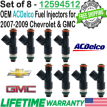 OEM ACDelco 8Pcs Fuel Injectors For 2007, 2008, 2009 Chevrolet Avalanche 6.0L V8 - £112.09 GBP