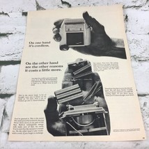 Vintage 1965 Remmington Lektronic II Cordless Shaver Advertising Art Print Ad - £7.39 GBP