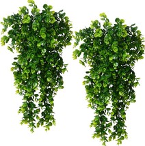 2Pcs Artificial Hanging Plants Fake Hanging Plant Faux Eucalyptus Leaf G... - £35.96 GBP