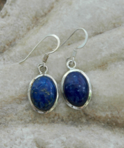 Lapis Lazuli earrings, lapis earrings, sterling silver lapis earrings, E534 - £23.56 GBP
