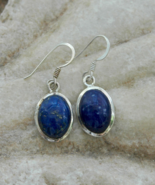 Lapis Lazuli earrings, lapis earrings, sterling silver lapis earrings, E534 - £23.58 GBP