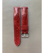 Red Genuine Ostrich Leather Watch Strap Band Custom Size 16 17 18 19 20 ... - $48.00