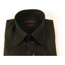 Men's Axxess Turkey Shirt 100% Cotton Long Collar 224-06 French Cuffs Black image 7