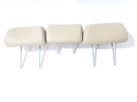Set Of 3 Rear Headrests Tan Leather OEM 2013 Hyundai Azera - $653.18 MXN