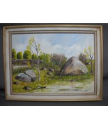 Original oil on canvas Landscape artwork Painting Signed G.Telg?? - $313.20 CAD