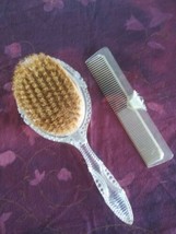 Antique Lucite Mirrored Brush and Comb Made in the USA - £18.67 GBP