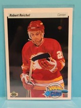 1990-91 Upper Deck Hockey Robert Reichel Card #533 Young Guns Calgary Flames - £0.79 GBP