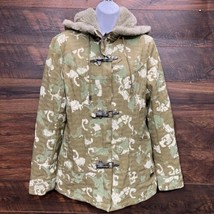 VTG Oakley Camo Coat Jacket Womens Med  Sherpa Faux Fur Hooded Parka Tog... - $1,759.92 MXN