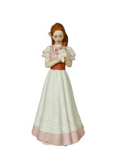 Lefton Birthday Figurine Christopher Collection vtg sculpture girl Music Box 16 - £31.61 GBP