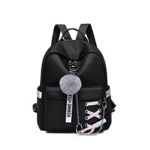 Toposhine Chain Women backpack Ribbons Ladies School Bag 5 Color Girls Straps Sm - £32.92 GBP