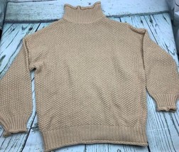 Womens Turtleneck Sweater Lantern Sleeve Ribbed Knit Pullover Sweater - $28.49