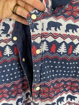 Chubbies Flip It Reverse Shirt Medium Long Sleeve Christmas Trees Bears ... - £25.74 GBP