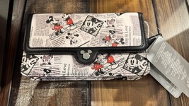 Disney Parks Mickey Minnie Mouse News Clippings Pattern Wallet New