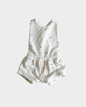 Babysprouts baby triangle printed romper in White - $41.00