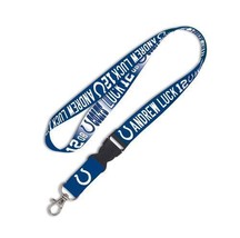 Indianapolis Colts Lanyard Andrew Luck Jersey # 12 NFL Autographed Printed - £6.09 GBP