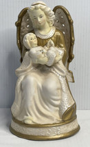 Vintage Angel Child Music Box Bisque Christmas 8.5” silent night - £13.10 GBP