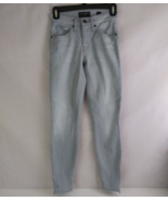 Lucky Brand Mid Rise Skinny Ava Whiskered Distressed Ripped Gray Jeans S... - $15.83