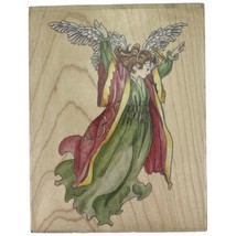 Glorious Angel Christmas Holiday Stamps Happen 80064 Rubber Stamp Vintage - £7.59 GBP