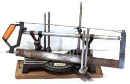 Jorgensen Vintage Precision Hand Miter Box &amp; Saw Woodworking Carpentry Tool - $49.49