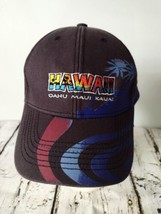 Hawaiian Headwear Hat Cap Embroidered Hawaii Hook Loop Adjustable Tropical Beach - £11.06 GBP
