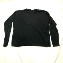 Sunspel T Shirt Womens L Black Faded Long Sleeve Crew Neck Cotton Made I... - $28.04