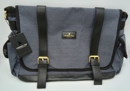 London Fog Canvas Messenger Bag Denim - £53.24 GBP