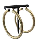 Vintage Goldtone 2&quot; Textured Hoop Earrings - €6,51 EUR