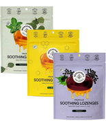 Soothing Honey Cough Drops 3 Flavors Pack,Honey,Peppermint &amp; Elderberry ... - $32.41