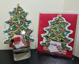 Vintage 1998 Sanrio Mini Christmas Pop Up Mini Message Card 3 D Christmas Tree - £23.22 GBP