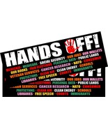 Anti Trump Deca Hands Off Car Magnet, Political Bumper Sticker, Protest ... - $17.64 CAD+