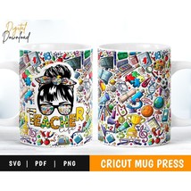Cricut Mug Press Svg, Teacher Mug Press Svg, School Mug Wrap Svg,Coffee ... - $3.95