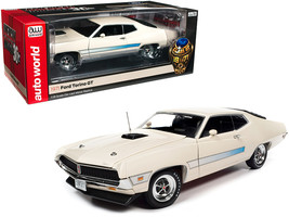 1971 Ford Torino GT Wimbledon White with Blue Laser Stripes &quot;Class of 1971&quot; &quot;Ame - £110.30 GBP