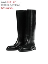 Women Knee High Boots Autumn Winter Platforms Round Toe Thick Low Heel Shoes Wom - £116.54 GBP