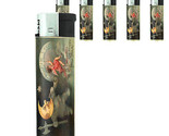Vintage New Years Eve D3 Lighters Set of 5 Electronic Refillable Butane  - $15.79