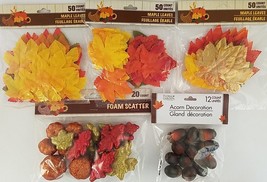 Fall Thanksgiving Harvest Scatter Maple Leafs, Pumpkins, Acorns, Select Type - £2.36 GBP+