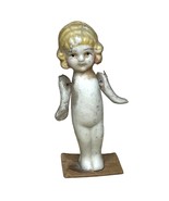 Antique Bisque Doll with Wire Jointed Arms Vintage Porcelain - $369.05 MXN