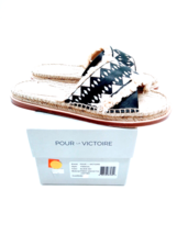 Pour La Victoire Pikko Espadrille Slide Flat Sandals- BLACK Multi, US 6 - £40.18 GBP