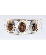Navajo Sterling Silver Tiger Eye Cuff Bracelet - $229.72 CAD