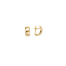 14k Real Solid Yellow Gold High Polished Earrings - £143.55 GBP