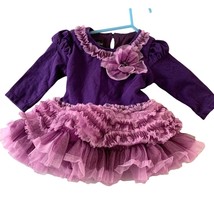 Isobella and Chloe Girls Infant baby Size 9 Months Long Sleeve Purple Tu... - £14.07 GBP