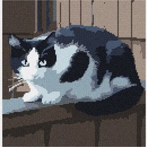 Pepita Needlepoint kit: Cat On Fence, 10&quot; x 10&quot; - £62.33 GBP+