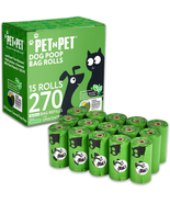 Pet N Pet Poop Bags for Dogs, Green 270 Counts Unscented Rolls, Dog Bags... - £14.22 GBP